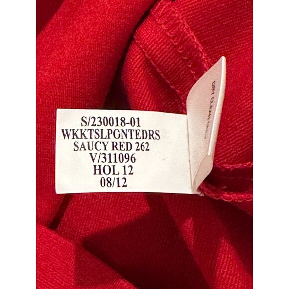 Banana Republic Saucy Red Bodycon Deep V Neck Sleeveless Dress Size 2 - Picture 9 of 9